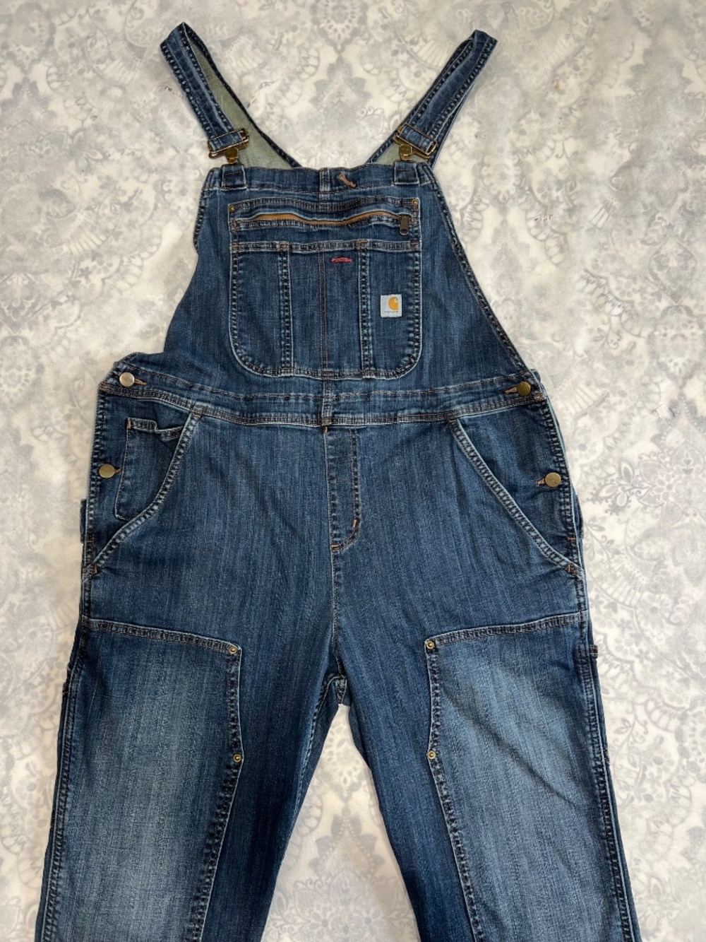 Carhartt Overalls Women XL 16/18 Double Knee Carpenter Bib Brewster Farmer